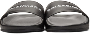 Balenciaga Logo Slides 'Black'