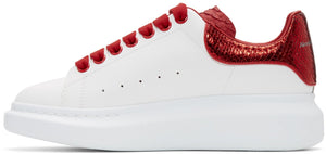 Alexander McQueen Python Oversized Sneakers 'White & Red'